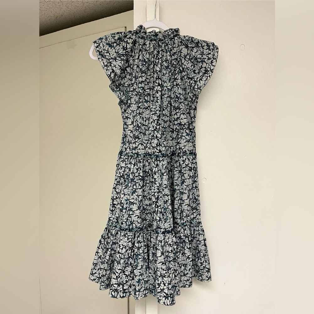 Veronica Beard Blue Batik Zee Mini Dress - Picture 3 of 6